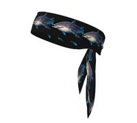 YYHWHJDE The vicious Shark Prints Foulard de sport double face à séchage rapide, évacuation de l'humidité pour femmes, filles et hommes