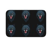 YYHWHJDE The Wolf with Bared Fangs and Griffes Picture Crystal Velvet Lock Edge Floor Mat Tapis de chambre à coucher Salon Dortoir Décoration de la maison
