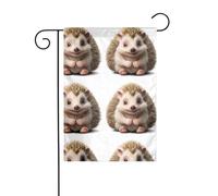 YYHWHJDE Timide petit hérisson imprimé mât de drapeau extérieur cour décoration mode 30,5 x 45,7 cm
