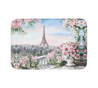YYHWHJDE Tour Eiffel Paris View Prints Hem Mat 40 x 60 - Housse de bain bien conçue pour un confort et un style facile comme au spa
