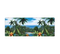 YYHWHJDE Tropical Sky Ecology Tapis de souris extra large pour bureau d'ordinateur Clavier de jeu antidérapant Version épaisse 30,5 x 80 cm