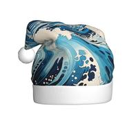 YYHWHJDE Ukiyo-e Style Waves Prints Chapeau de Noël pour adulte Halloween fête
