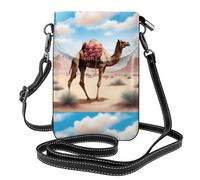 YYHWHJDE Un beau petit sac à bandoulière en cuir imprimé camel pour femme, imperméable et durable