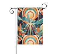 YYHWHJDE Un monde coloré imprimé drapeau de jardin décoration cour 30,5 x 45,7 cm pour jardin, terrasse, balcon
