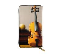 YYHWHJDE Un portefeuille long en cuir imprimé violon conçu pour les filles et les femmes tendance, élégant et personnalisé 19 x 10,5 cm, noir, taille unique, Noir , Taille unique