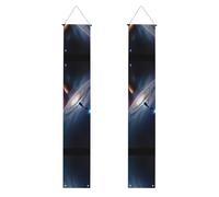 YYHWHJDE Un univers fascinant imprimé bannière de porche de remise de diplôme - Robuste, durable, lavable et réutilisable, décoration de remise de diplôme pour fêtes, cérémonies, portes d'entrée