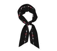 YYHWHJDE Une flèche à travers le cœur imprimé écharpe tendance pour femme, style polyvalent, doux et soyeux pour les rendez-vous, les voyages