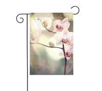 YYHWHJDE Une orchidée. Impressions sur mât de drapeau de jardin, décoration de cour extérieure, mode, 30,5 x 45,7 cm