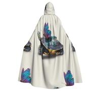 YYHWHJDE Veste à capuche pour adulte Motif tortue et papillon