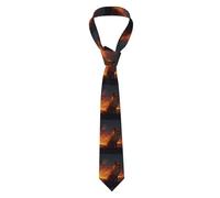 YYHWHJDE Volcano Fox Prints Cravate pour homme douce et confortable, ne se déforme pas, résistante à la décoloration, durable (145 x 8,2 cm)