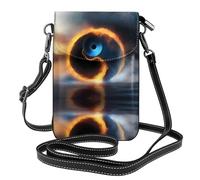 YYHWHJDE Water and Fire Tai Chi Picture Téléphone portable pour femme avec prépuce en cuir et bandoulière réglable