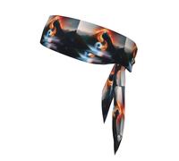 YYHWHJDE Water and Fire Taiji Mountain Prints Foulard de sport double face à séchage rapide, évacuation de l'humidité pour femmes, filles et hommes