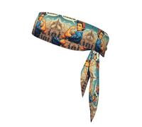 YYHWHJDE We Can Do It Prints Foulard de sport double face pour homme et femme réglable pour toutes les circonférences de tête