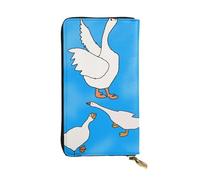 YYHWHJDE White Goose House Portefeuille long en cuir de qualité pour filles et femmes 19 x 10,5 cm, Noir , Taille unique