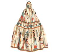 YYHWHJDE Women in Ancient Egypt Prints Halloween Cape à capuche pour adulte Vêtements pour hommes et femmes Manteau Jeu de rôle