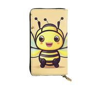 YYHWHJDE Yellow Bee Portefeuille long en cuir de qualité pour filles et femmes 19 x 10,5 cm, Noir , Taille unique