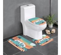YYHWHJDE You Make Me Happy Lot de 3 tapis de sol antidérapants en forme de U pour toilettes fermement fixés, absorbants et durables, épais et confortables