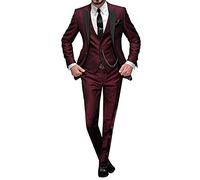 YYI Costume pour Hommes 3 pièces Slim Fit Formel Veste de Costume d'affaires