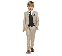 YYI Garçon 3 pièces Costume Deux Boutons fête de Mariage Pantalon Veste Formelle Gilet à Carreaux