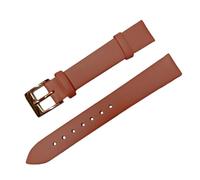 YYJzsw Bracelets de montre en cuir véritable 12/14/16/18/20/22mm Bracelet de ceinture de poignet de haute qualité marron noir montre bandes de remplacement accessoires(Brown 2,18mm)