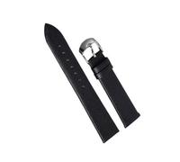 YYJzsw Bracelets de montre en cuir véritable 12/14/16/18/20/22mm Bracelet de ceinture de poignet de haute qualité marron noir montre bandes de remplacement accessoires(Black 1,18mm)