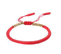 YYKSYDPT Bracelet Porte-Bonheur Tibétain+Cadeau Bouddhiste!Bracelet Corde Fait à La Main Bracelets D'amitié Tressés Pour Femme Homme Style Tibet-Bracelets Réglable (Cinq couleurs plus le rouge)