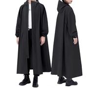 YYKSYDPT Manteau imperméable long, Veste de pluie homme et femme grande taille avec capuche et des poches à rabat pour Randonnée, Velo, Camping.