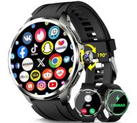 YYKY Montre Connectée 4G LTE - 1.75" AMOLED Smartwatch 3GB RAM 32GB ROM+2MP Caméra avec SOS, Fréquence Cardiaque, Vidéo Calling/WiFi/SIM Slot /1100mAh Montre Fitness pour Homme