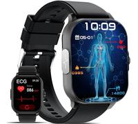YYKY Nouveau Montre Connectée Homme ECG 2.01" Smart Watch avec Tensιon Artérιelle/HRV/SPΘ2/24H Fréqυence Cardιaqυe Montre connectée santé,Sommeil Tracker Montre Intelligente,Fonction d'appel/SOS