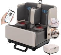 YYLHJW Massagers pour Les Pieds électriques et Repose-Pieds, contrôle par Application, Multi-Fonction, Housse en Tissu Amovible et Lavable