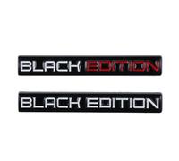 YYlingx Lot de 2 emblèmes de voiture « Black Edition », alliage de zinc, 10,4 x 1,5 cm, ajustement universel, camion, voiture