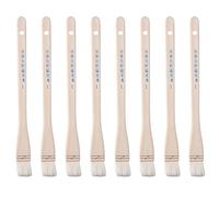 YYlingx Lot de 8 pinceaux plats pour merlu blanc de 2,5 cm avec poignée pour aquarelle, poterie, peinture de merlu