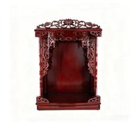 YYLMKMFC Autel Bouddhiste en Bois avec tiroir for Pooja et encens, vitrine de Statue de Guan Gong Guanyin, Mural ou de Bureau(Rosewood,46cm/18.1in)