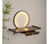 YYLMKMFC Autel Mural, Table d’offrande, Support d’autel de Bouddha, urne for Animaux de Compagnie, Table d’offrande de Statue de Guan YU et Guanyin, Support de Statue de Bouddha(Walnut,Large)