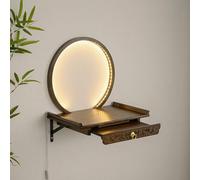 YYLMKMFC Autel Mural, Table d’offrande, Support d’autel de Bouddha, urne for Animaux de Compagnie, Table d’offrande de Statue de Guan YU et Guanyin, Support de Statue de Bouddha(Walnut,Small)