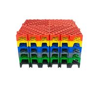 YYLMKMFC Carreaux de Sol de Garage emboîtables, 40x40x4cm, Tapis de Sol antidérapants, revêtement de Sol à Coussin en PP, capacité de Poids de 11023 LB(Blue,8pieces)