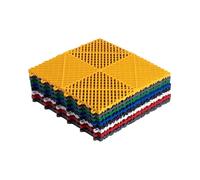 YYLMKMFC Carrelage de Sol de Garage à emboîtement, Tapis de Drainage Anti-dérapage, Tapis d'épissure de Lavage de Voiture en Plein air(Yellow,18 Pieces)