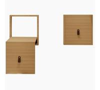 YYLMKMFC Chaise Pliante en Bois Massif, Tabouret à Langer Invisible Mural, Banc Pliant Fin en Bois Massif, Tabouret d'entrée caché(N)