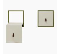 YYLMKMFC Chaise Pliante en Bois Massif, Tabouret à Langer Invisible Mural, Banc Pliant Fin en Bois Massif, Tabouret d'entrée caché(B)