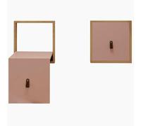 YYLMKMFC Chaise Pliante en Bois Massif, Tabouret à Langer Invisible Mural, Banc Pliant Fin en Bois Massif, Tabouret d'entrée caché(G)