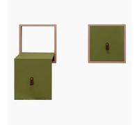 YYLMKMFC Chaise Pliante en Bois Massif, Tabouret à Langer Invisible Mural, Banc Pliant Fin en Bois Massif, Tabouret d'entrée caché(C)