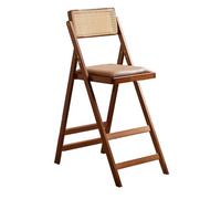 YYLMKMFC Chaise Pliante en rotin avec Dossier, Chaise de Salle à Manger portative en Bois, for Le Camping sur Le Balcon de la Maison(Large)