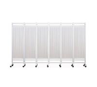 YYLMKMFC Écran de confidentialité médical réglable - Séparateur Pliable Roulant for Soins de santé et thérapie, Solution de séparation intérieure Portable(White,180x50cm-6pcs)