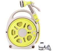 YYLMKMFC Enrouleurs de Tuyau d'arrosage, Chariot de Tuyau d'arrosage léger et Portable Robuste avec Support de Rangement Extensible for Tuyau d'eau(Fruit Green,16m Hose Cart)