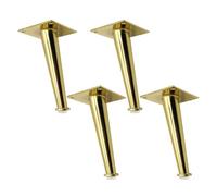 YYLMKMFC Pieds de Meubles dorés 12cm 15cm 20cm 25cm 30cm, 4 pièces Pieds de Table Droits/inclinés en métal, Pieds de Meubles de Remplacement Bricolage(Oblique,30cm(11.8in))
