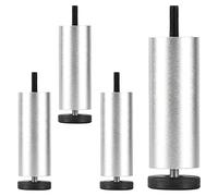 YYLMKMFC Pieds de Meubles en métal 6 cm 8 cm 10 cm 12 cm 15 cm 18 cm 20 cm 25 cm, 4 pièces Pieds de Table réglables en Hauteur, Pieds de Meubles de Bricolage(Silver,6cm/2.36in)