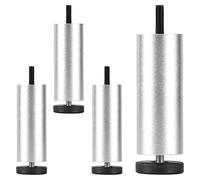 YYLMKMFC Pieds de Meubles en métal 6 cm 8 cm 10 cm 12 cm 15 cm 18 cm 20 cm 25 cm, 4 pièces Pieds de Table réglables en Hauteur, Pieds de Meubles de Bricolage(Silver,10cm/3.9in)