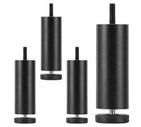 YYLMKMFC Pieds de Meubles en métal 6 cm 8 cm 10 cm 12 cm 15 cm 18 cm 20 cm 25 cm, 4 pièces Pieds de Table réglables en Hauteur, Pieds de Meubles de Bricolage(Black,12cm/4.7in)