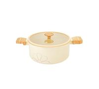 YYLMKMFC Poêle antiadhésive, wok domestique, wok électrique, marmite en céramique à deux oreilles, friture plate, marmite intégrée