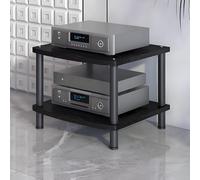 YYLMKMFC Support multimédia AV Mobile à 4 Niveaux, Support TV et Audio d'angle, Armoire stéréo CD et Stockage multimédia for la Maison/Bureau/théâtre - Moderne(White,2 Tier)